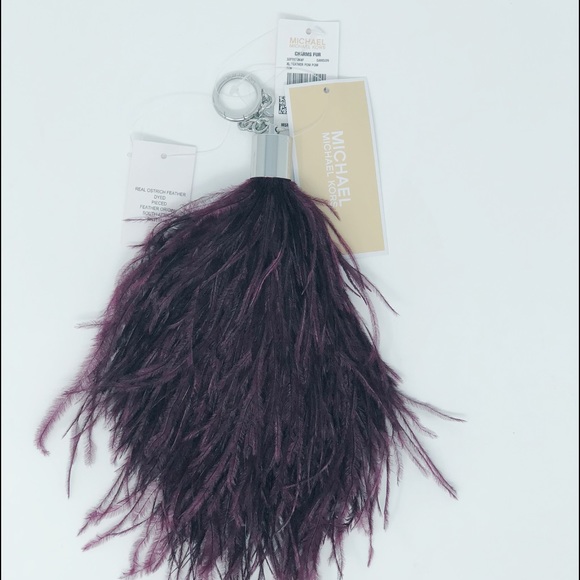 Michael Kors Accessories - NWT Michael Kors Ostrich Key Chain Fob